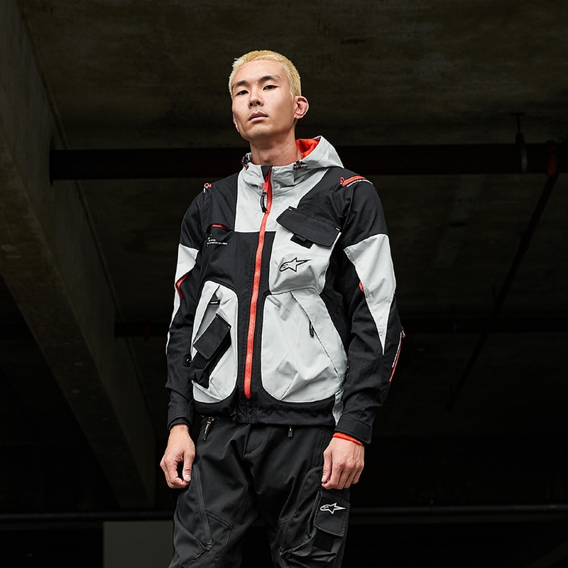 Alpinestars MOGRESS AIR must-mandli-oranž mootorrattajope