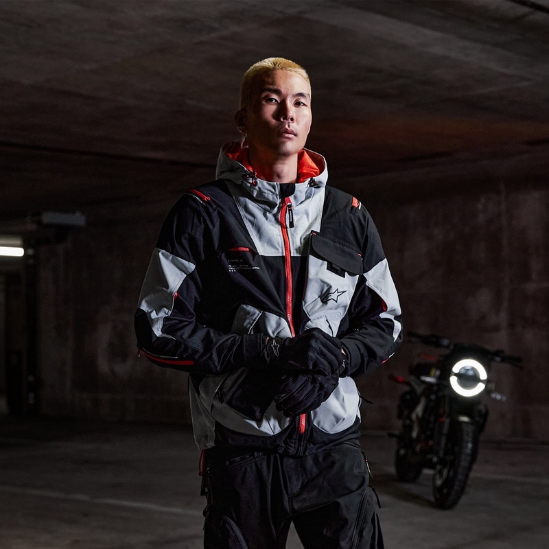 Alpinestars MOGRESS AIR must-mandli-oranž mootorrattajope