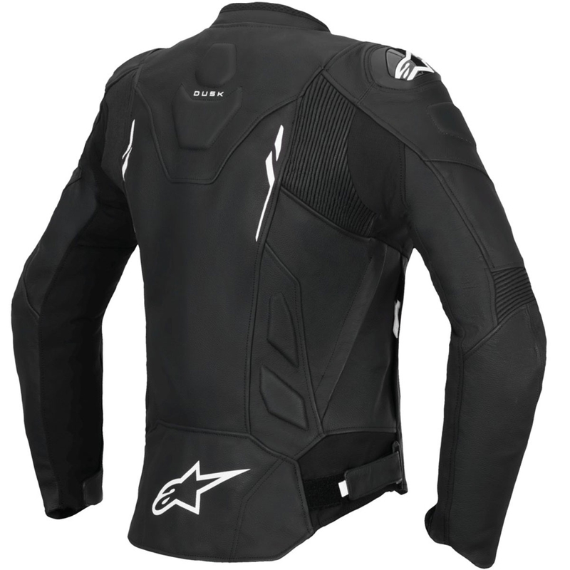 Alpinestars Stella Dusk naiste must-valge nahast mootorratta jakk