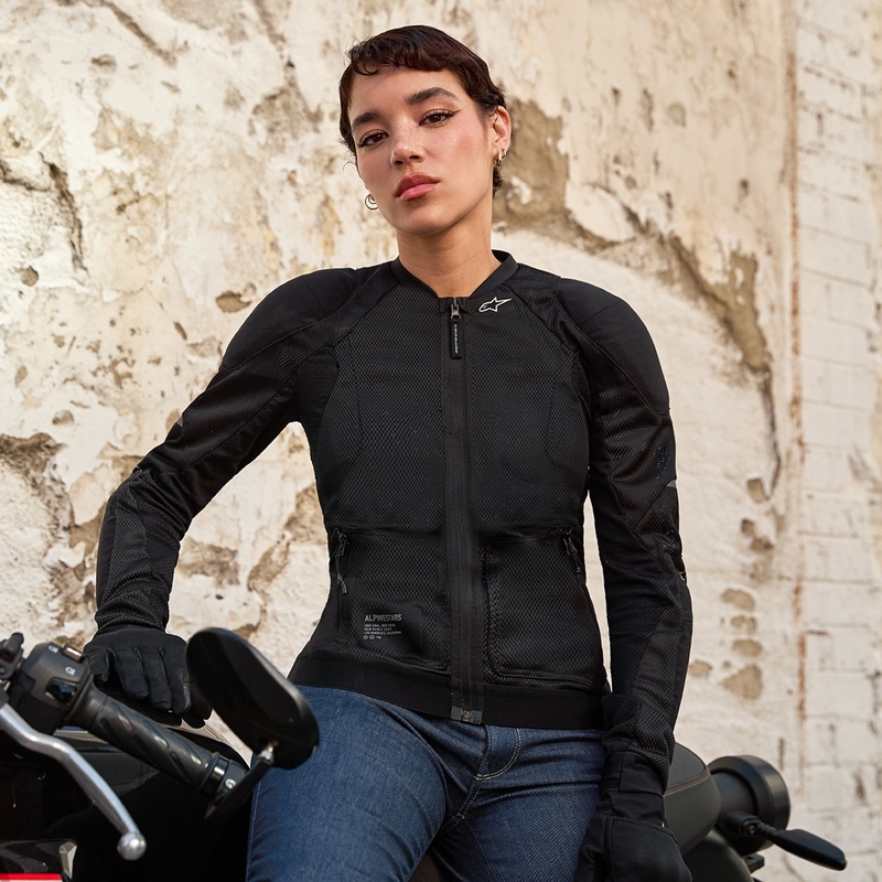 Alpinestars naiste STELLA TROOP-AIR must mootorratta jakk