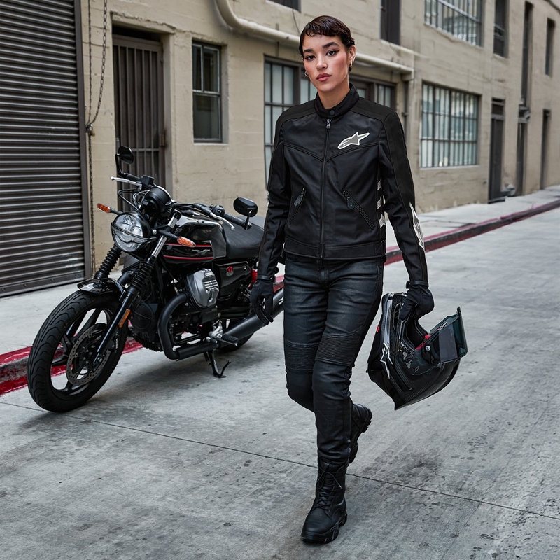 Alpinestars naiste STELLA T-DYNO AIR must-valge mootorratta jakk