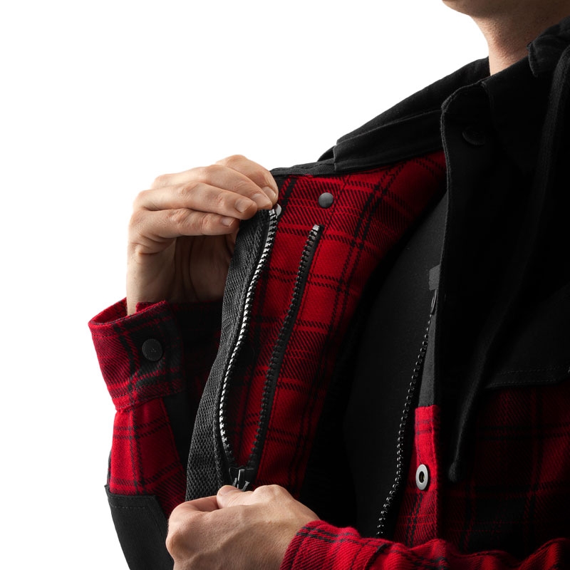 Rebelhorn Shifter must ja punane mootorratta särk