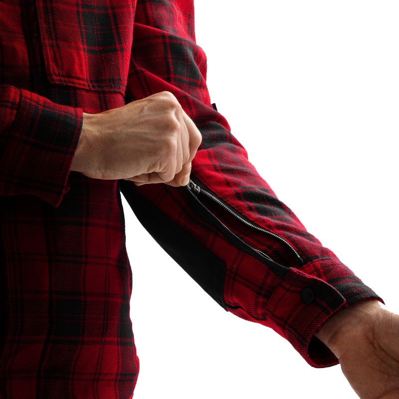 Rebelhorn Shifter must ja punane mootorratta särk