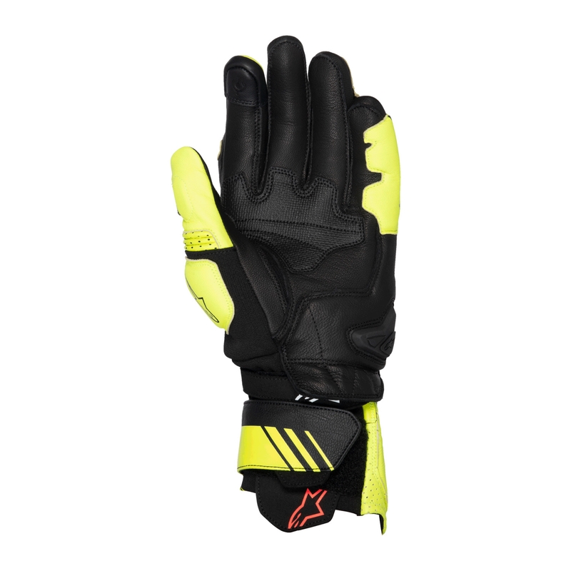 Alpinestars GP Plus R V3 fluo kollane-mustad mootorratta kindad