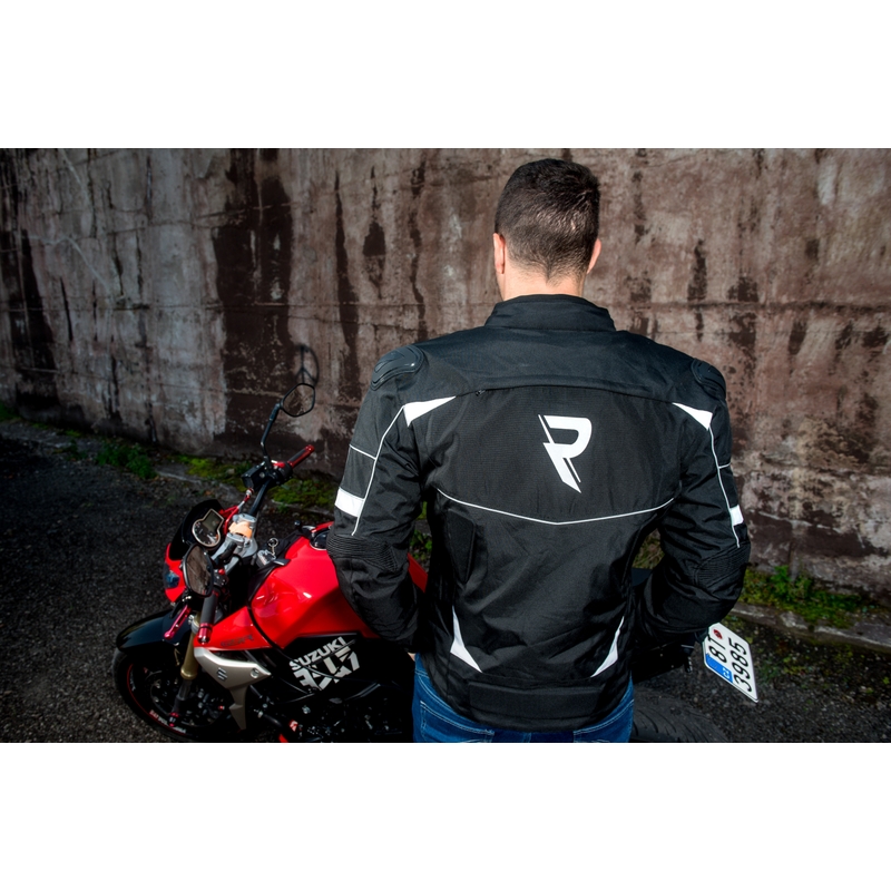 Bunda na motorku Street Racer Spark černo-bílá