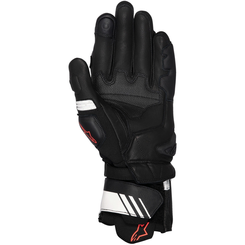 Alpinestars GP Plus R V3 must-valge-fluo punane mootorratta kindad