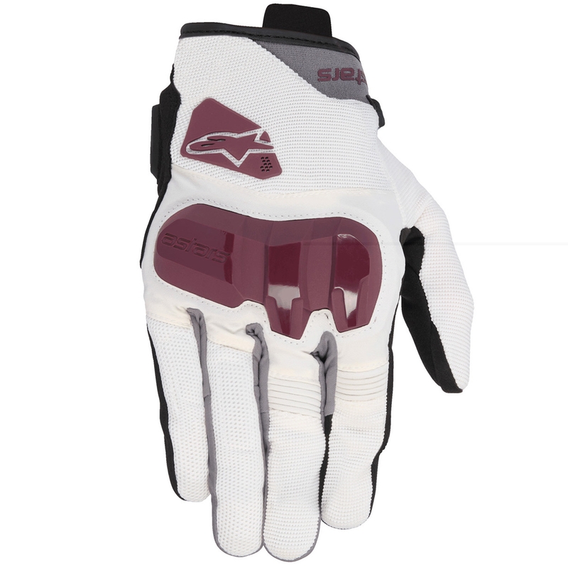 Alpinestars Chrom V2 naiste mootorratta kindad valge naturaalvalge-lillad