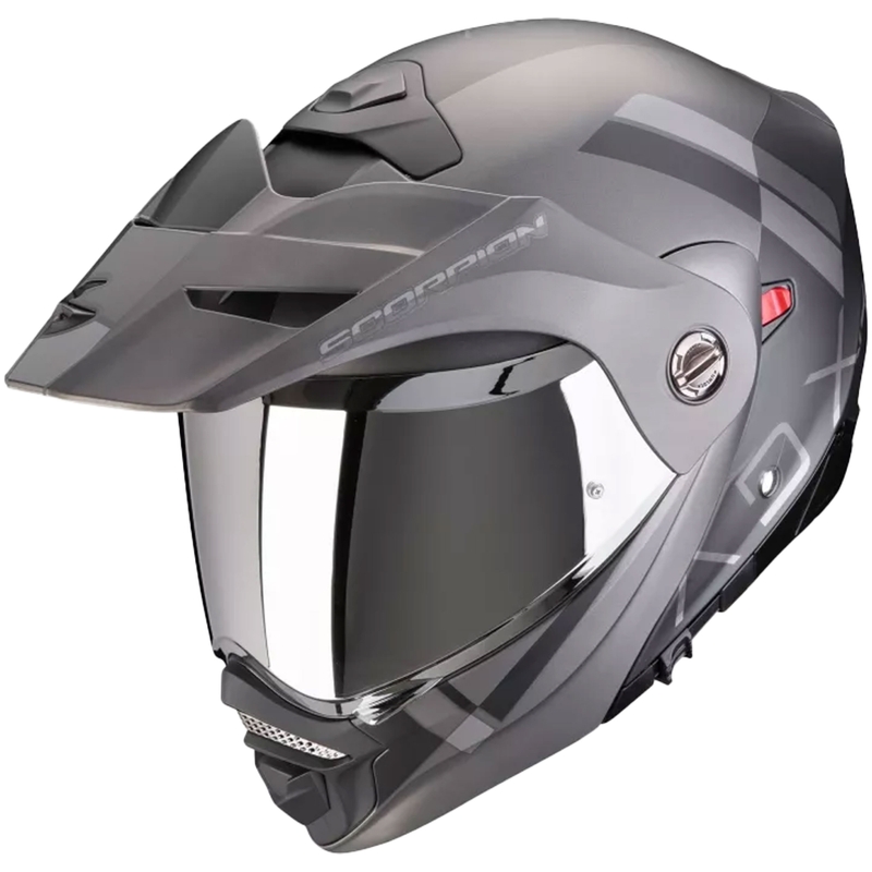 Výklopná helma na motorku Scorpion ADX-2 GALANE matná černo-stříbrná výprodej