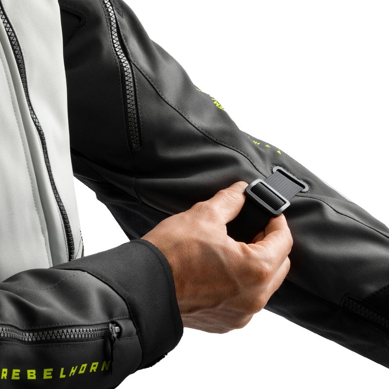 Rebelhorn Hardy 3.0 must-hall-fluo kollane mootorratta jakk