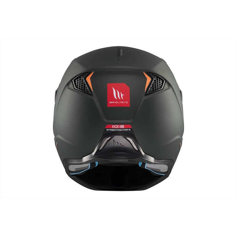 Otevřená helma s maskou MT Streetfighter SV S Solid A6 matná zelená s iridiovou clonou