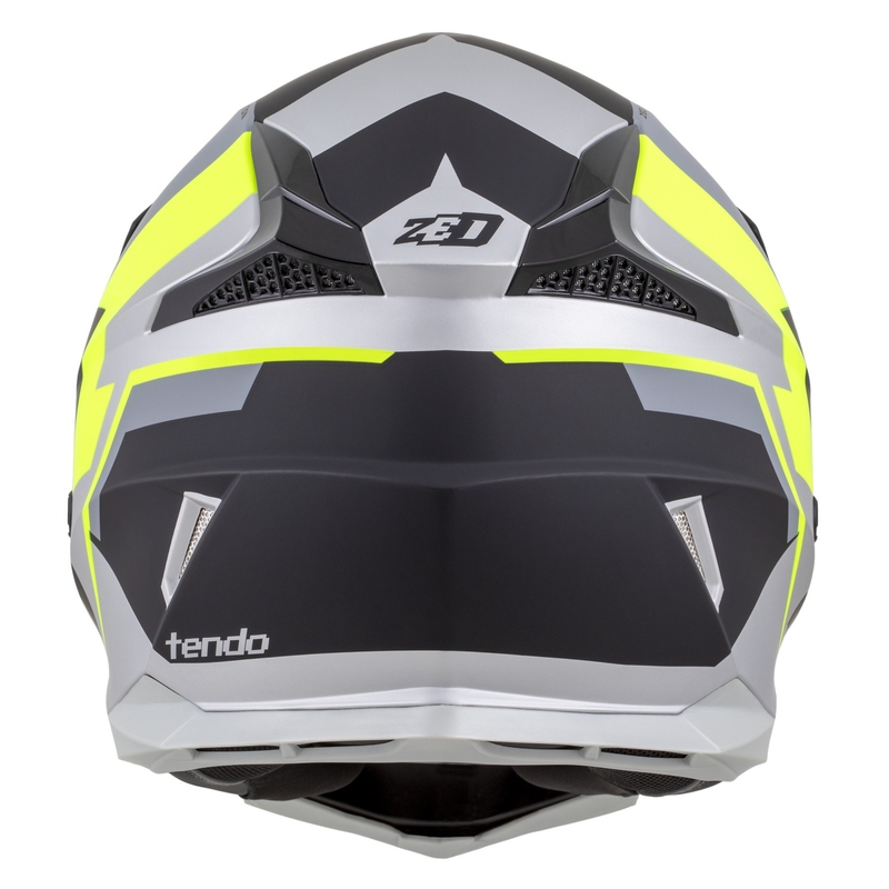 Motokrossikiiver ZED X1.9 Tendo matt must-tumehall-hele-hele hall-fluo kollane