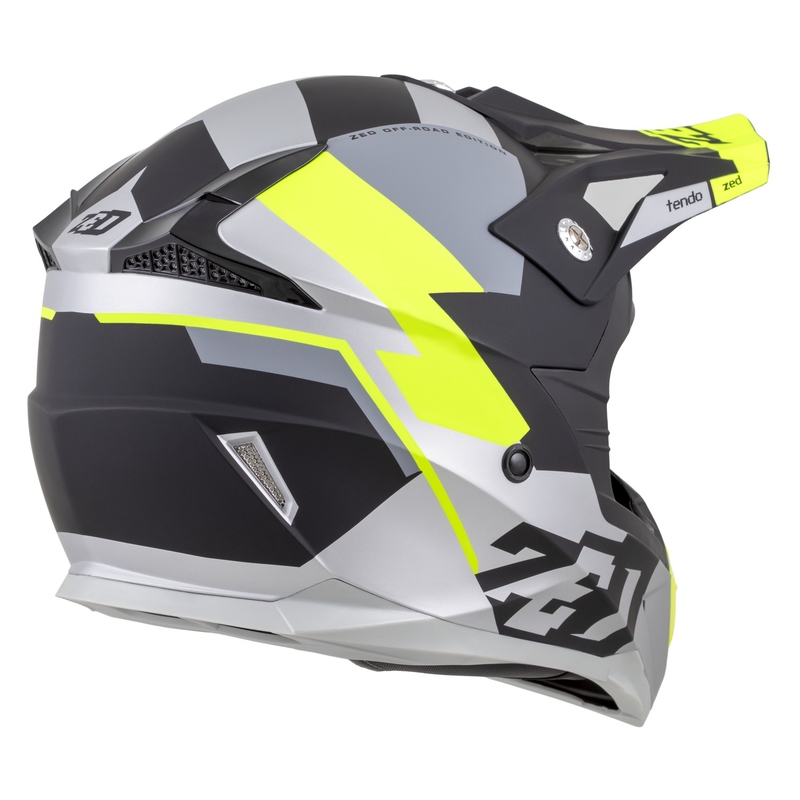 Motokrossikiiver ZED X1.9 Tendo matt must-tumehall-hele-hele hall-fluo kollane