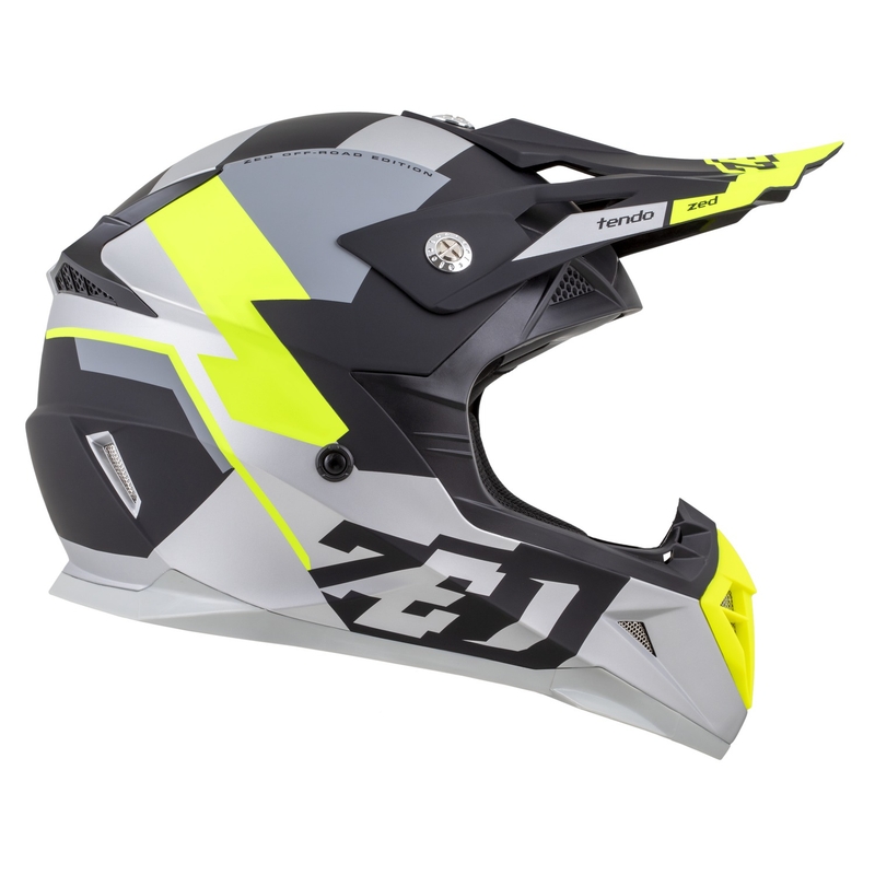 Motokrossikiiver ZED X1.9 Tendo matt must-tumehall-hele-hele hall-fluo kollane
