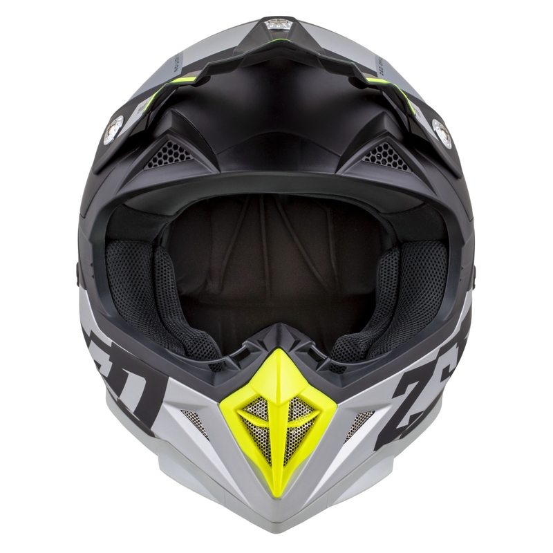 Motokrossikiiver ZED X1.9 Tendo matt must-tumehall-hele-hele hall-fluo kollane