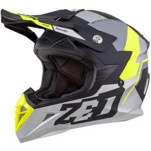 Laste motokrossikiiver ZED X1.9D TENDO matt must-tumehall-hele-hele hall-fluo kollane