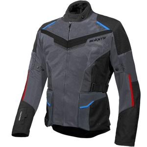 Mootorratta jope Seventy Degrees SD-JT70 Atacama hall-sinine-punane