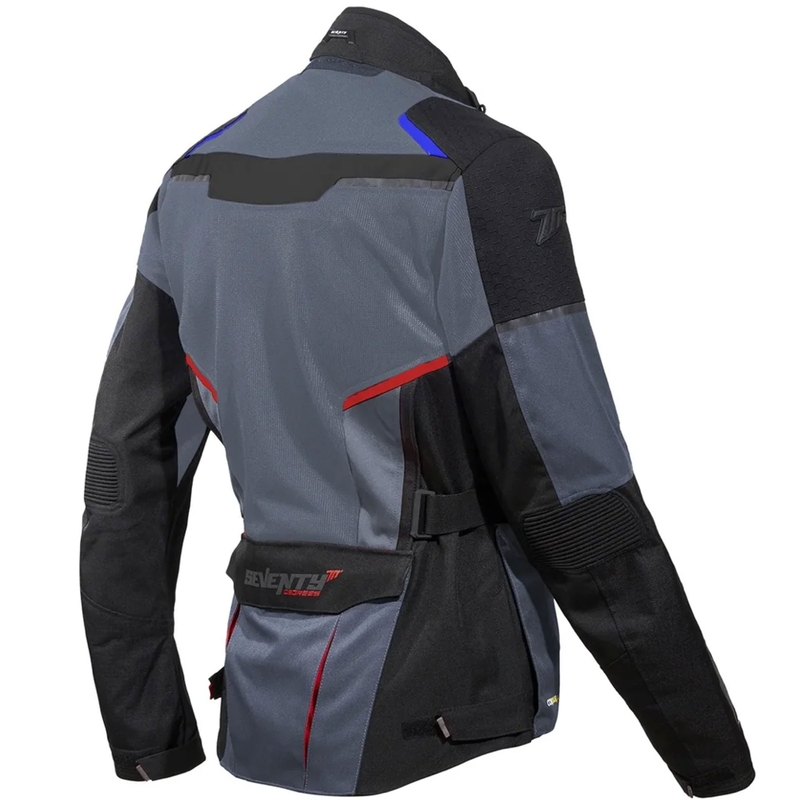 Mootorratta jope Seventy Degrees SD-JT70 Atacama hall-sinine-punane