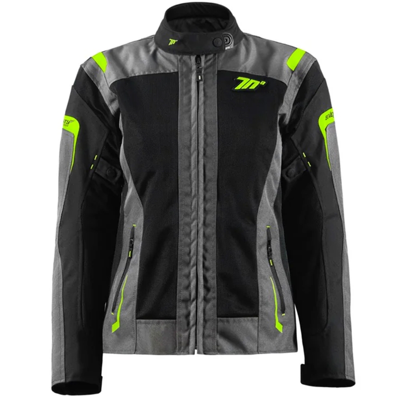 Naiste mootorrattajope Seventy Degrees SD-JT68 Sahara must-fluo kollane