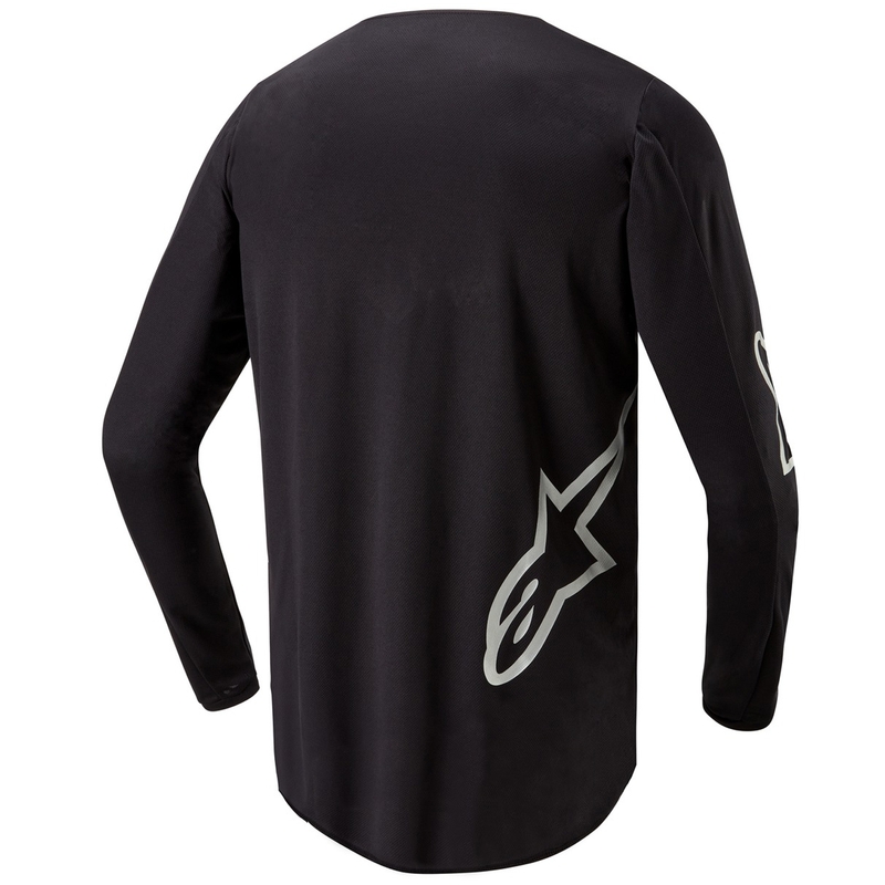 Alpinestars Fluid Lucent motokrossitrikoo must ja hõbe
