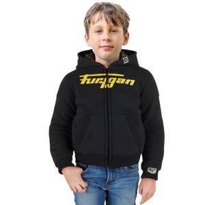 Furygan Luxio Kid must ja kollane mootorratta dressipluus