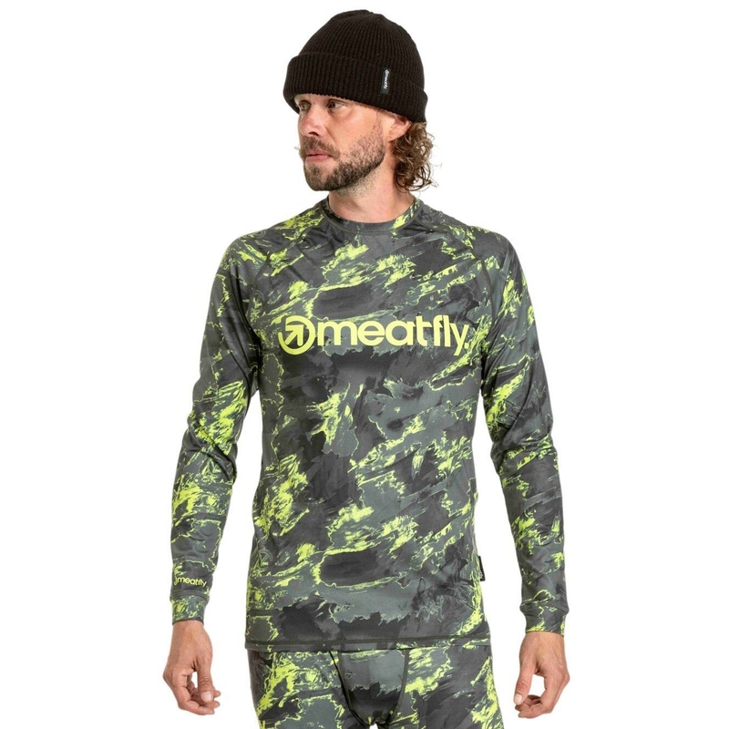 Meeste termiline t-särk Meatfly Avery sini-roheline camo
