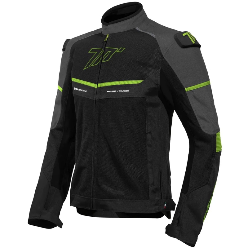 Seventy Degrees SD-JR60 Thunder must-fluo kollane mootorratta jope