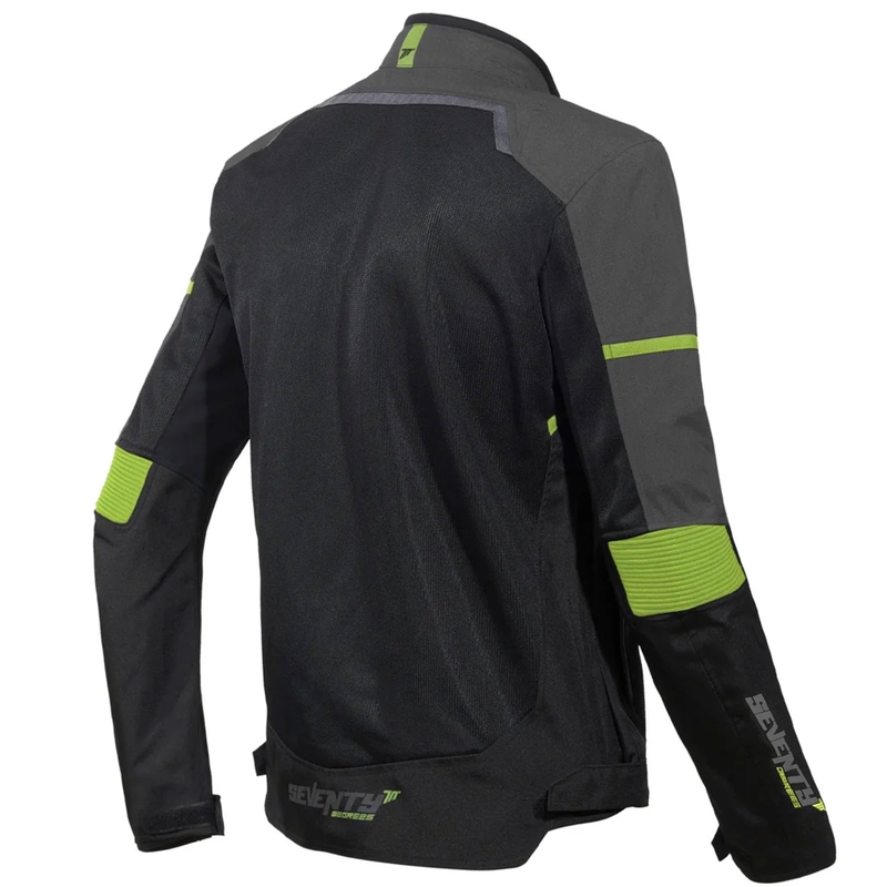 Seventy Degrees SD-JR60 Thunder must-fluo kollane mootorratta jope