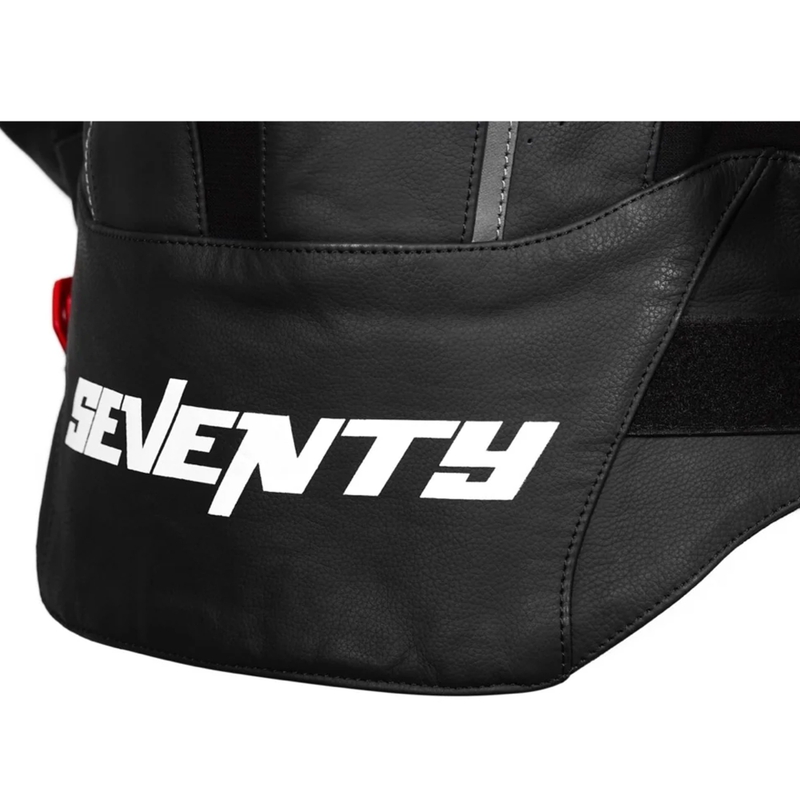 Nahast mootorratta jakk Seventy Degrees SD-JL24 Spoiler must-punane