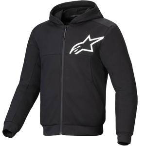 Alpinestars Chrome V2 Sport must-valge mootorratta kapuutsiga