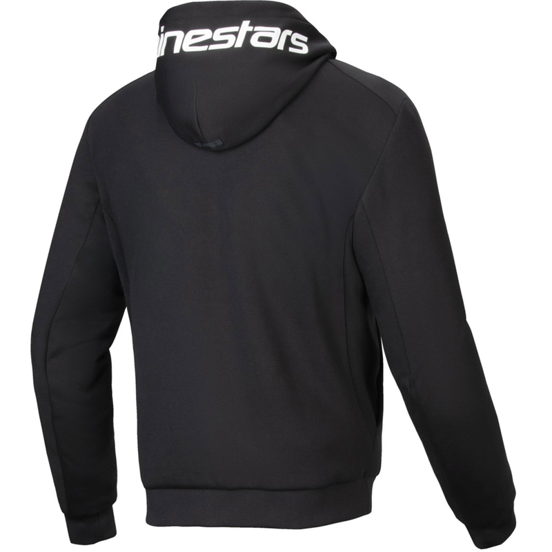 Alpinestars Chrome V2 Sport must-valge mootorratta kapuutsiga