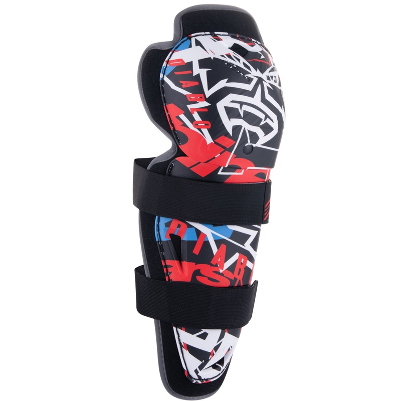Alpinestars Bionic Action FQ20 mustad ja punased põlvekaitsmed