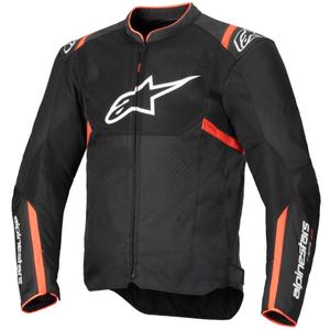 Alpinestars T-SPS Air V2 must-fluo punane mootorratta jope