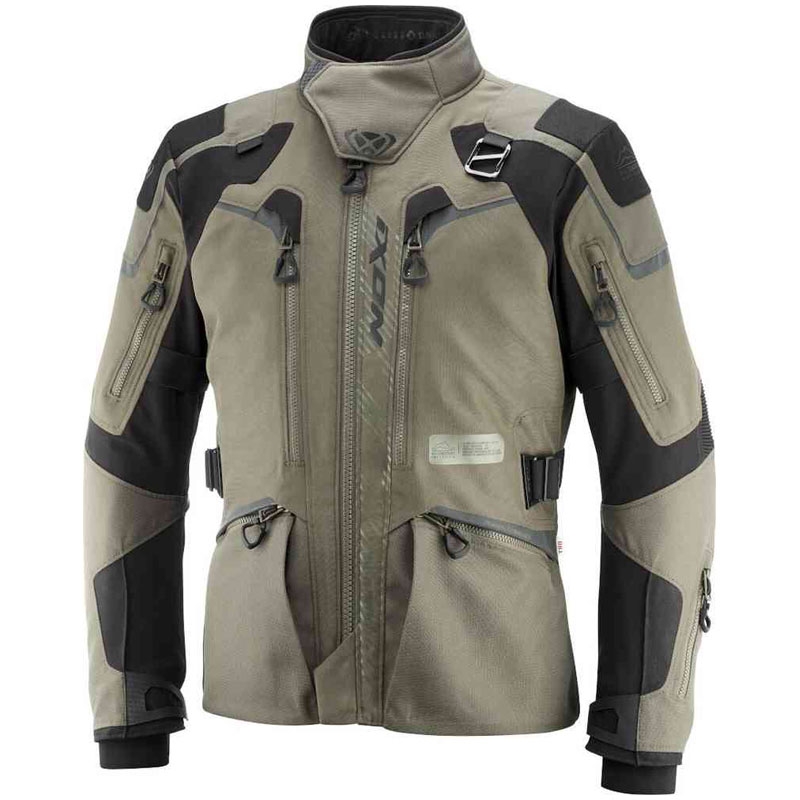 Mootorratta jakk IXON Odin khaki-must
