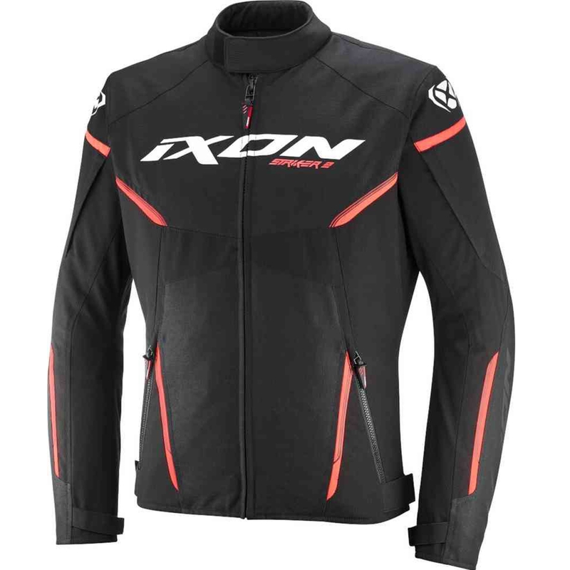 Mootorratta jakk IXON Striker 2 must-valge-punane