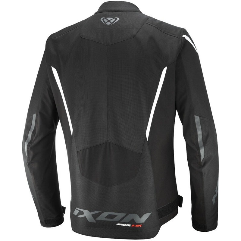 Mootorratta jope IXON Striker 2 Air WP must ja valge