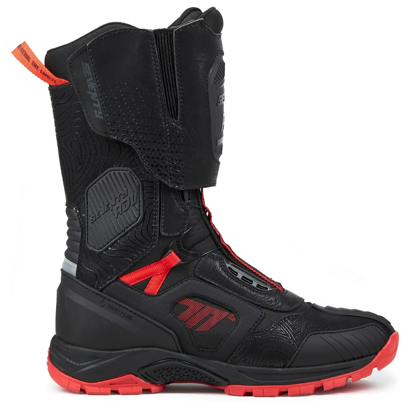 Seventy Degrees SD-BA6 Stelvio High mustad ja punased mootorratta saapad