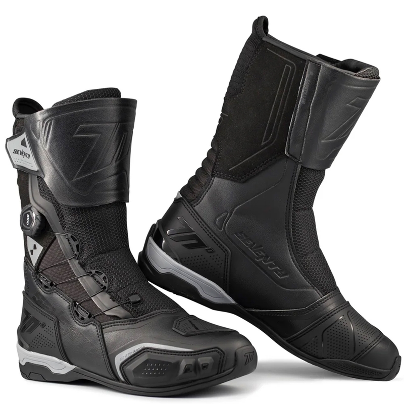 Mootorrattasaapad Seventy Degrees SD-BT9 Gavia mustad