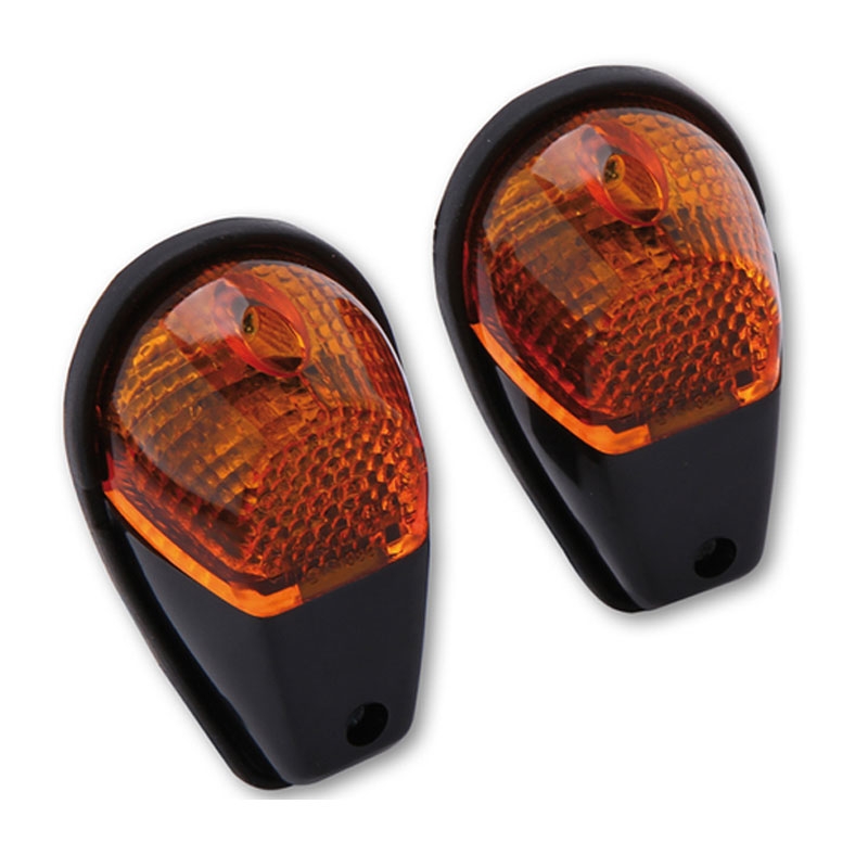 Mootorratta vilkur Highsider Smart 12V/21W must-oranž