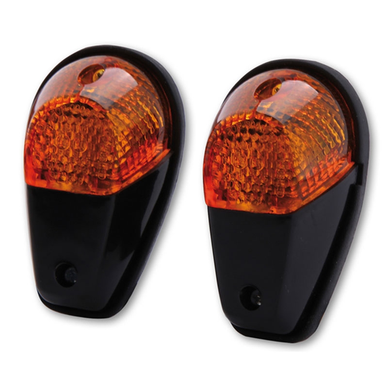 Mootorratta vilkur Highsider Smart 12V/21W must-oranž