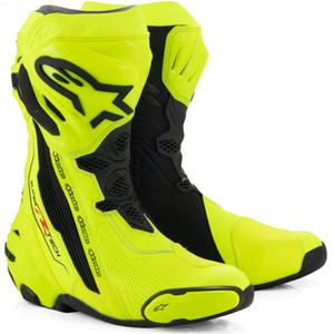 Alpinestars Supertech R fluo kollane-mustad mootorrattasaapad