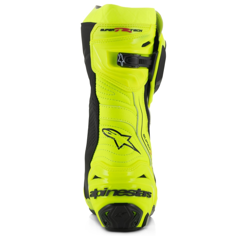 Alpinestars Supertech R fluo kollane-mustad mootorrattasaapad