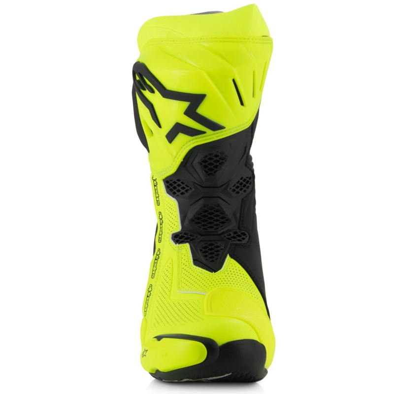 Alpinestars Supertech R Vented fluo kollane-mustad mootorratta saapad