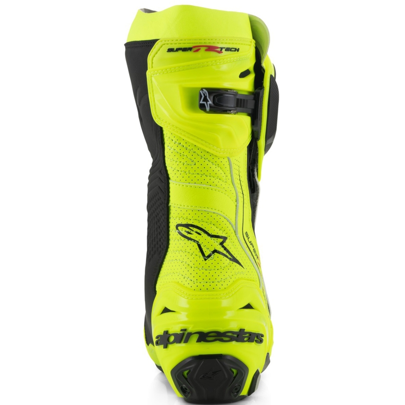 Alpinestars Supertech R Vented fluo kollane-mustad mootorratta saapad
