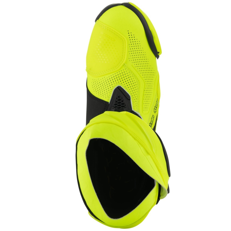 Alpinestars Supertech R Vented fluo kollane-mustad mootorratta saapad