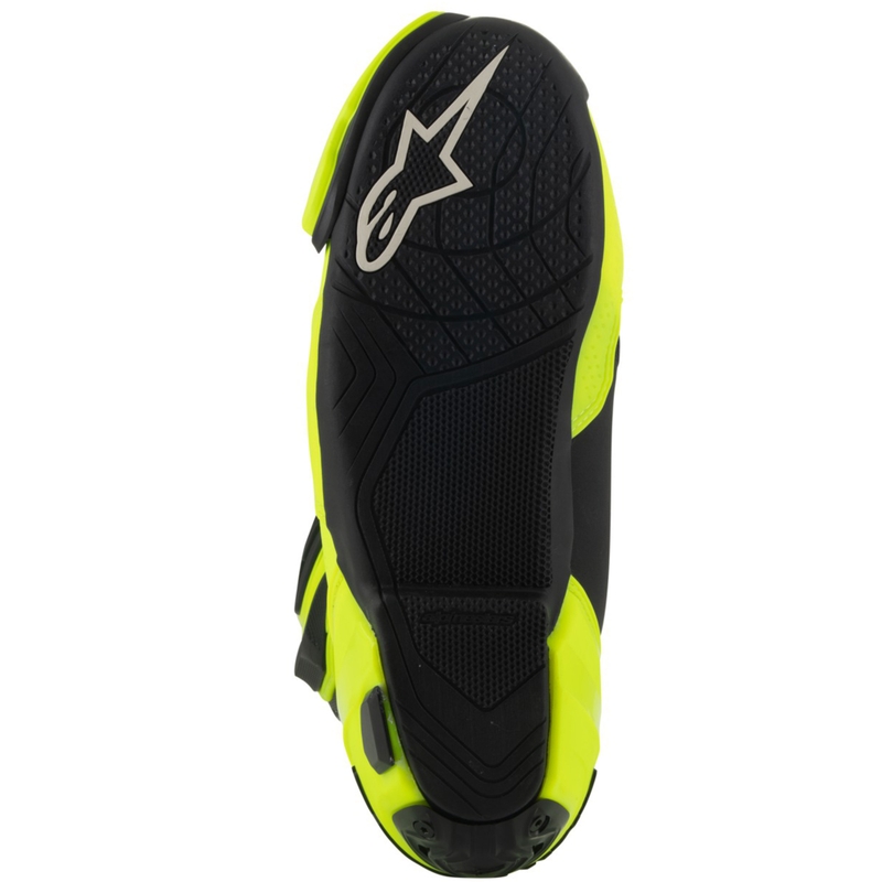 Alpinestars Supertech R Vented fluo kollane-mustad mootorratta saapad