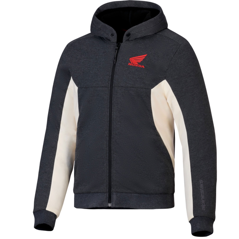 Alpinestars Chrome V3 Sport Hoodie Honda tumehall-kreemikas-punane