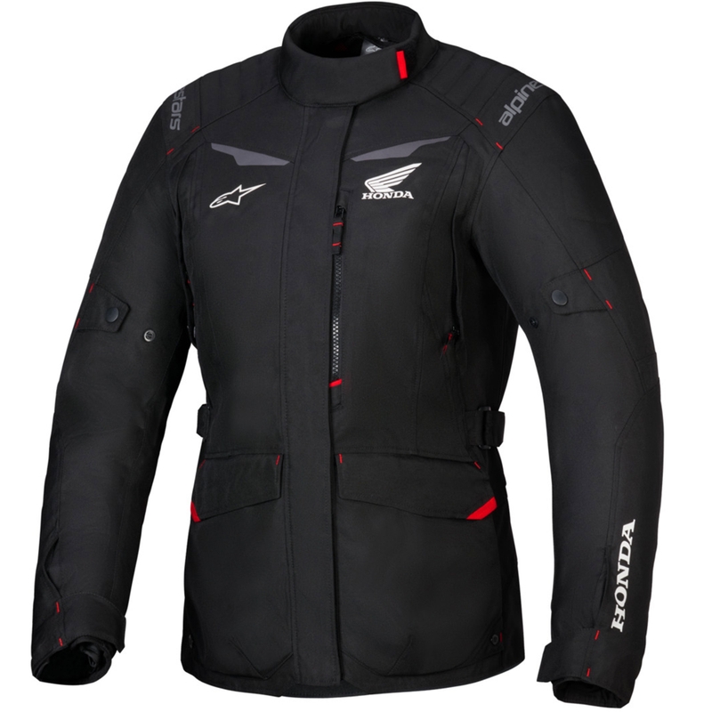 Naiste Alpinestars Stella ST-1 veekindel mootorratta jope Honda must ja punane