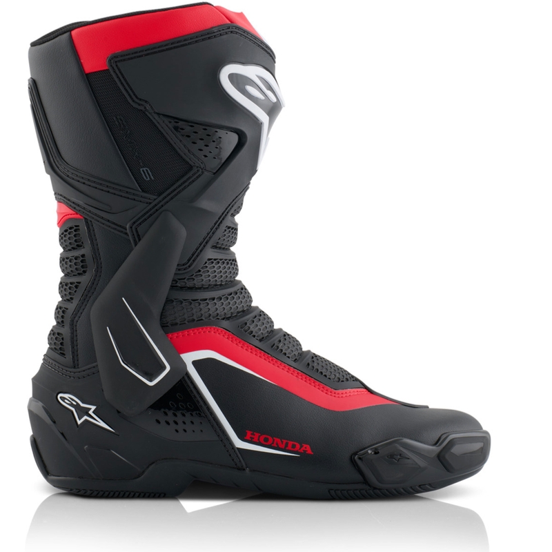 Alpinestars SMX-6 V3 mootorratta saapad Honda kollektsioon must-punane-valge