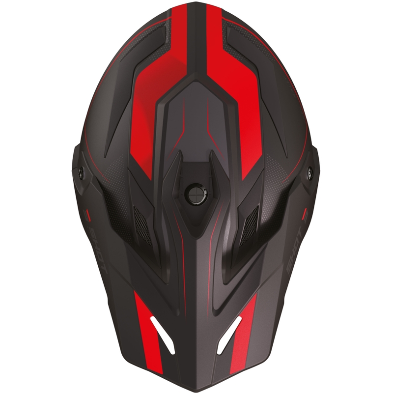 Enduro mootorratta kiiver Shot Trek Rally matt must-punane