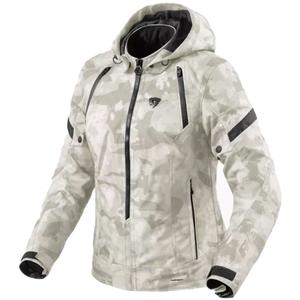 Naiste Revit Flare 3 H2O camo hall ja valge mootorrattajope Revit Flare 3 H2O camo